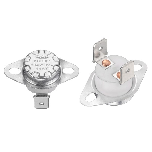 2 StüCk KSD301 Thermostat 115°C/239°F 30A 250V Keramik-image