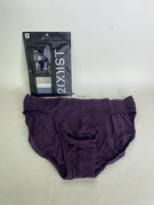 2xist Luxe Modal Low Rise Brief Underwear Plum Purple Mens Size M