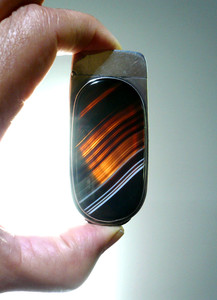 Banded Carnelian Agate Match Safe Match Holder
