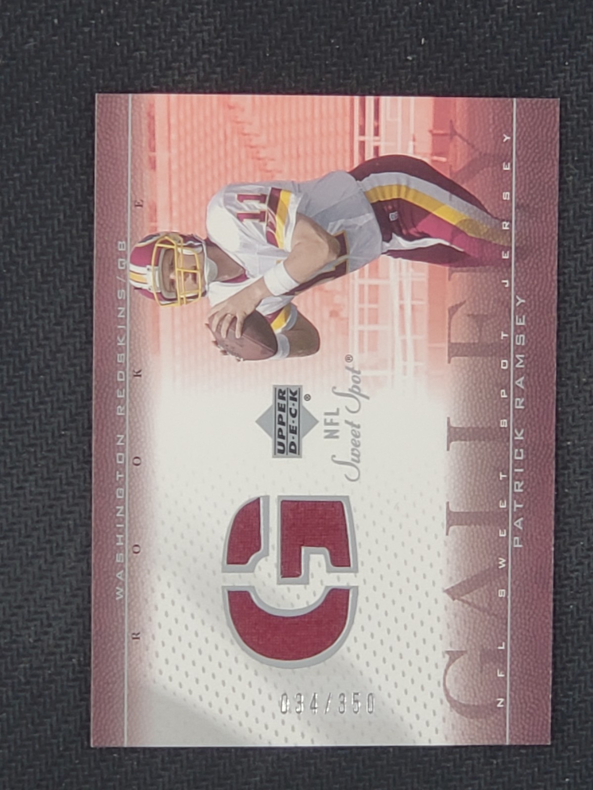Patrick Ramsey Upper Deck Sweet Spot Rookie Gallery Jersey #RGPR Base