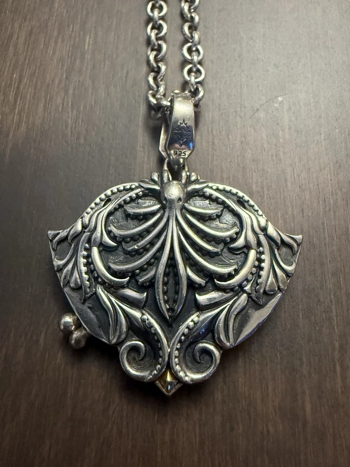 "Collar colgante Stephen Webster Kraken de plata de ley .925 cadena de 23""" Foto 3 de 4