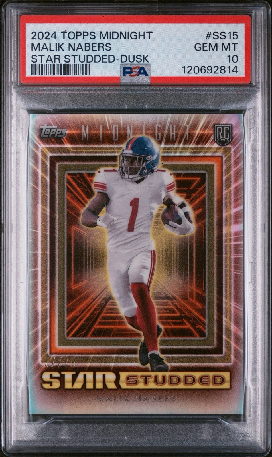 Malik Nabers Topps Midnight Star Studded #SS15 Dusk