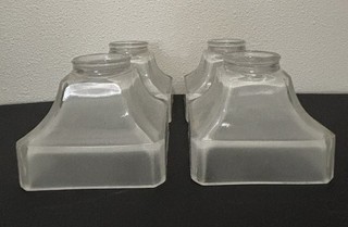 Mission style inside sandblasted etch glass lamp shade