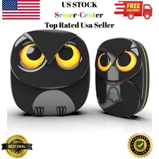 Long Wireless Doorbell, Cute Owl Doorbell 1 Receiver + 1 Transmitter 1000 Feet 