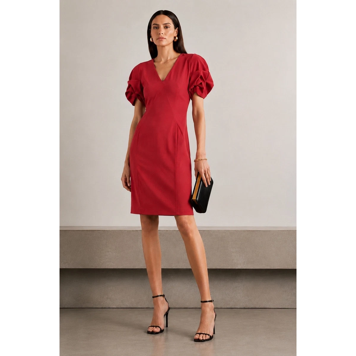 ebay red dress red dress for women long sleeve Petal & Pup Women's Keani Long Sleeve Lace Gown