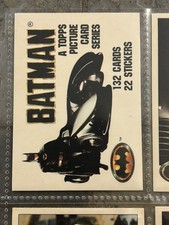 Vintage 1989 Topps Batman Cards Series 1 Comp...