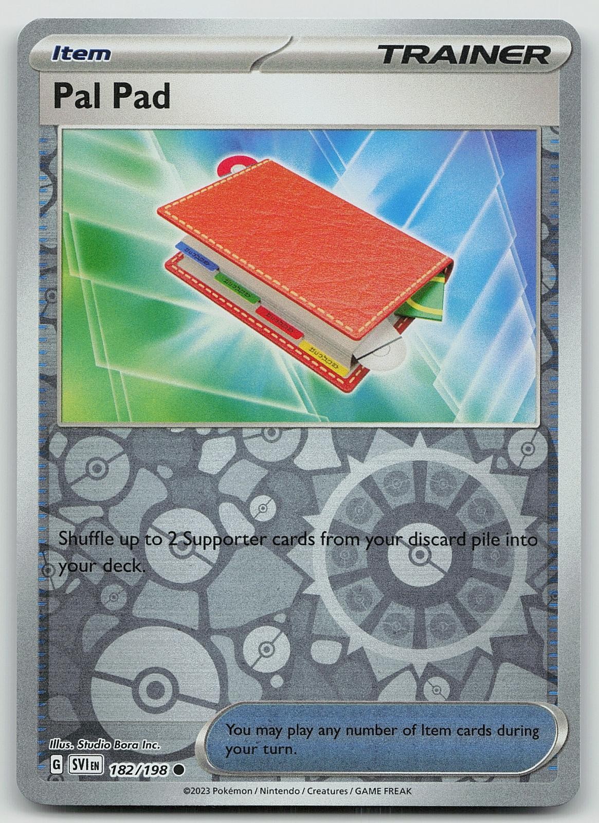 Pokemon Pal Pad 182/198 Scarlet & Violet Common Reverse Holo NM