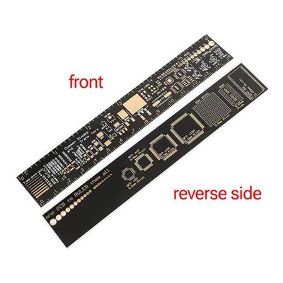 PCB Ruler Gold Plated - Component Templates, Essential Engineer & DIY Companion