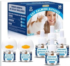 Cat Calming Diffuser Kit 6 in 1 Natural Ingredients, 30 Days Refill, Pheromone