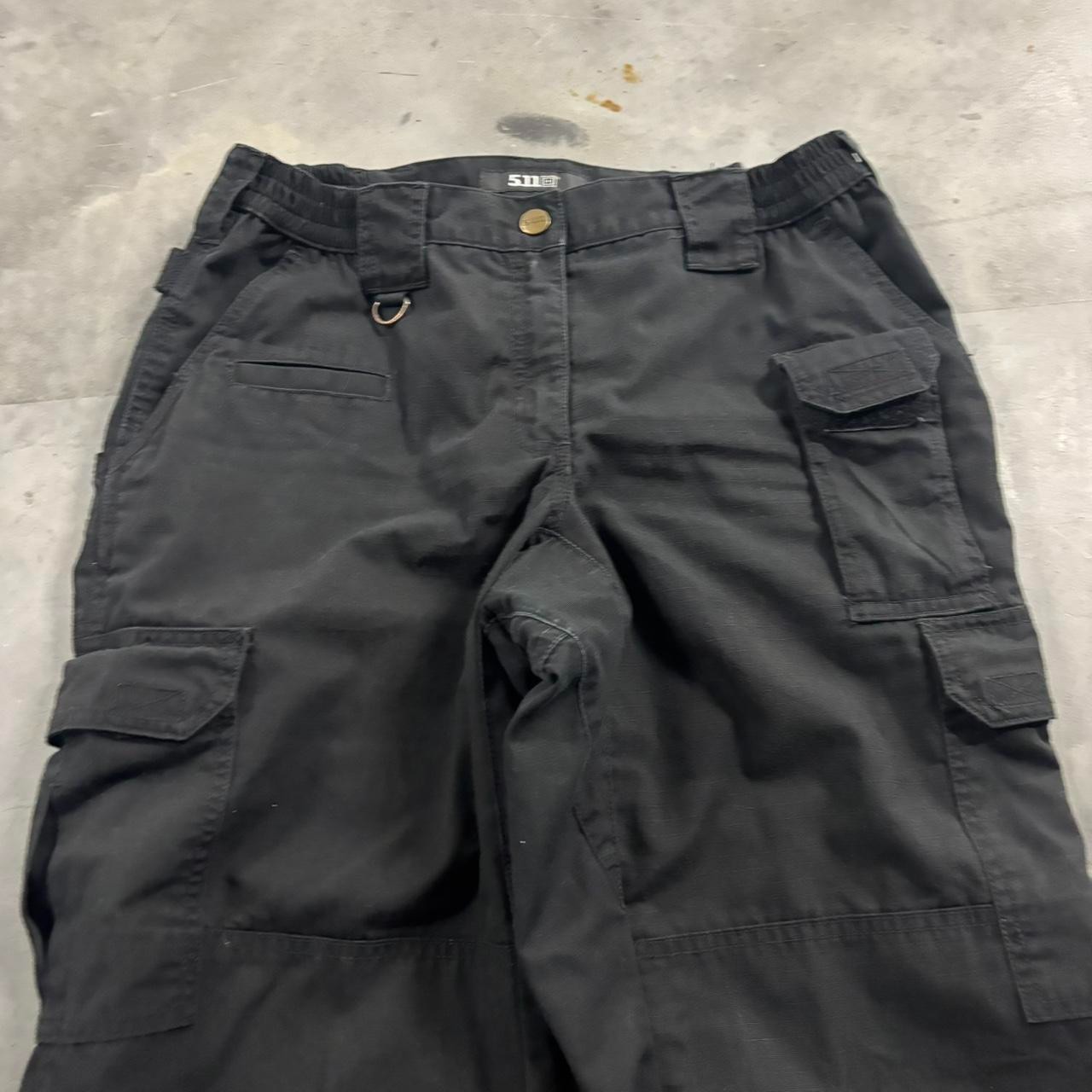 Vintage Y2K/2000s Solid Black Essential Cargo Pan… - image 5