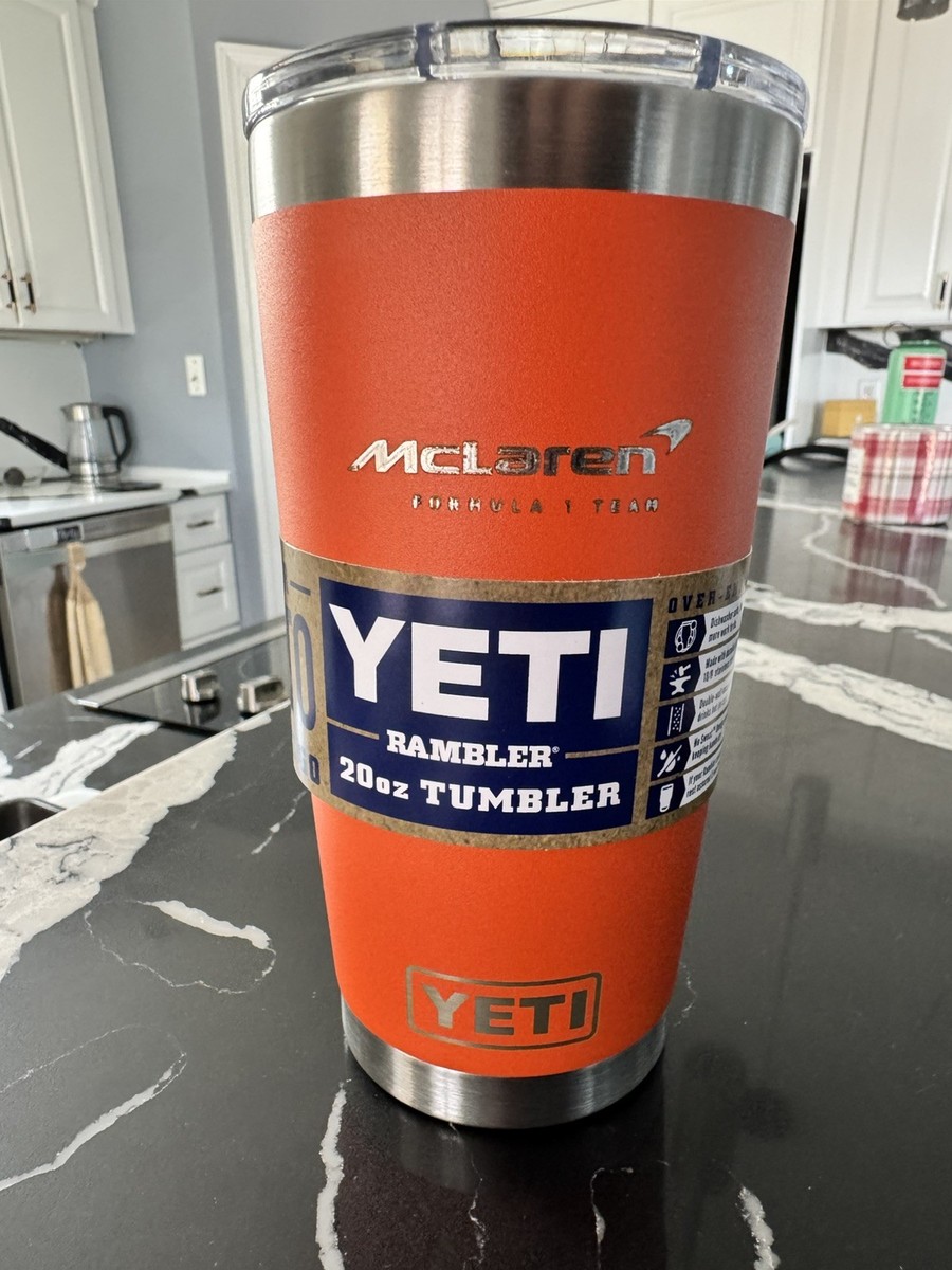 McLaren F1 Formula 1 Lando Norris Papaya 20oz YETI Tumbler
