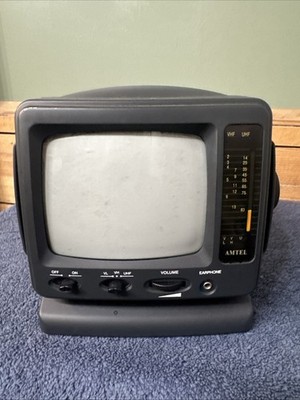 Vintage Amtel Black And White TV Model 502 Portable Parts Only Made In 1999