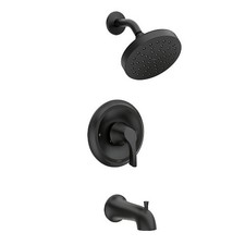 Moen 82466BL Korek Single-Handle Tub Shower Faucet Set With Valve Matte Black