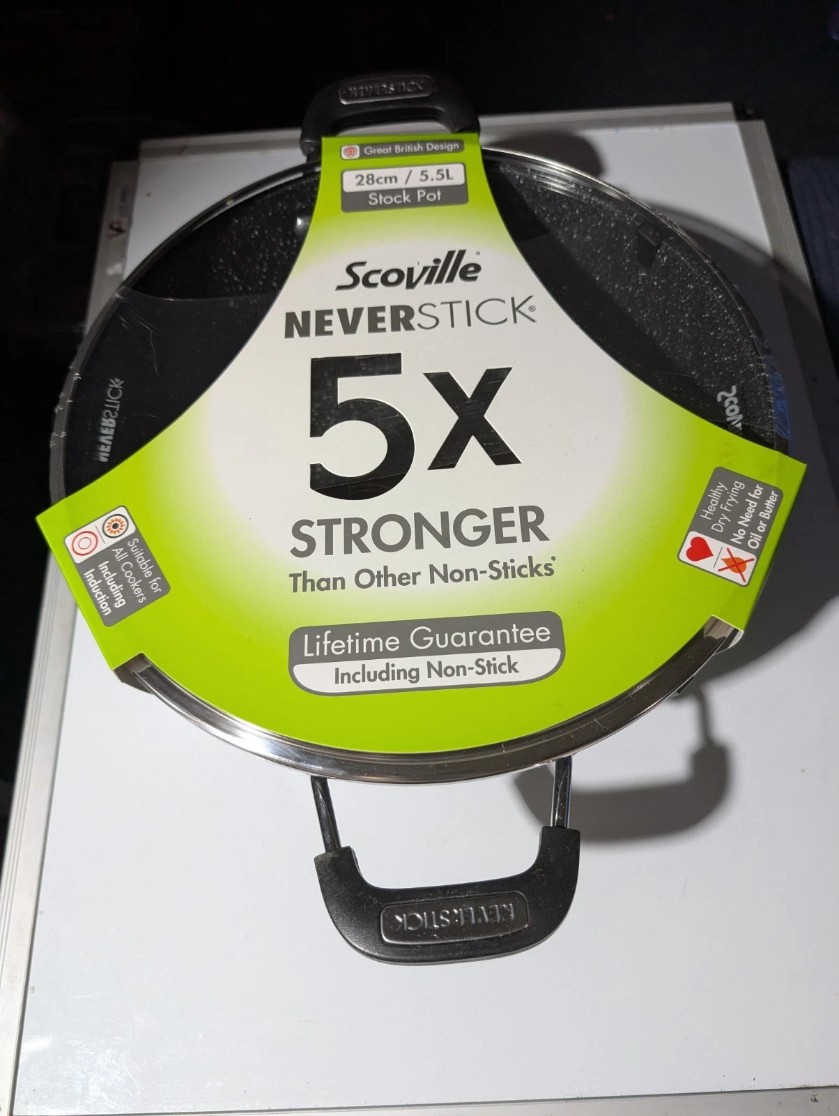 Scoville Neverstick 28cm Stock Pot – 5.5L, Non‑Stick, Induction Safe