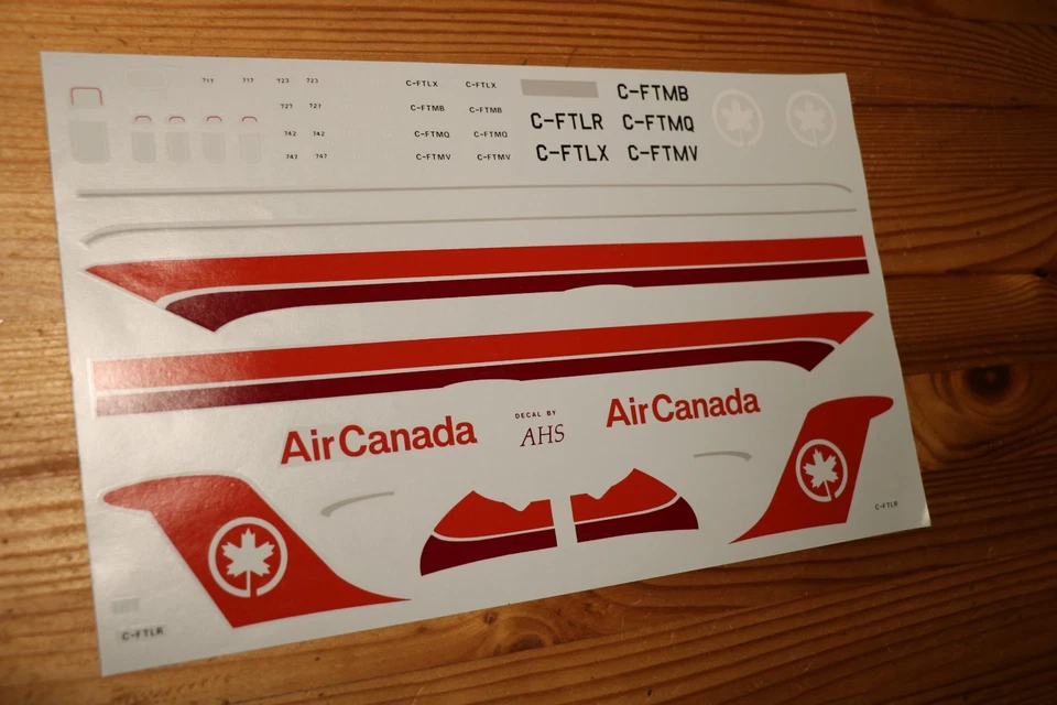 Airliner Decal AHS1014 AIR CANADA DC-9/30 1/100 scale