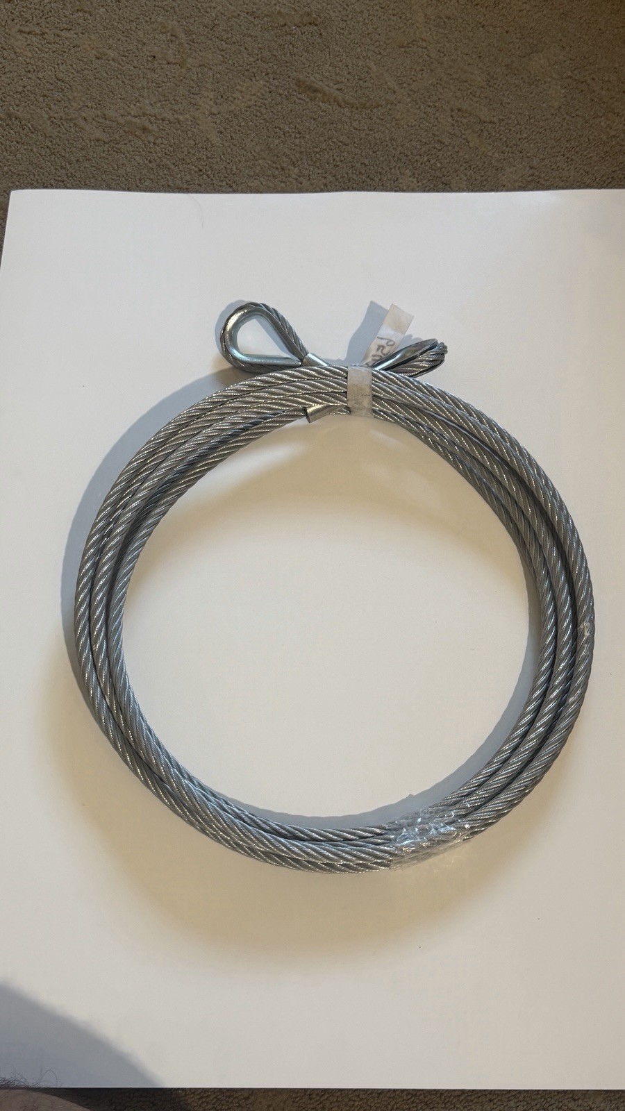 Wire Rope 1/2" x 21’ Cable Sling Choker Standard Loop + Thimble End
