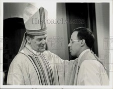 1984 Press Photo Bishop Joseph Maguire Ordains Donald Noiseux at St. Michael's