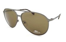 Luxury Elite High End Lacoste Unisex Gunmetal Brown Square Sunglasses L179S 033