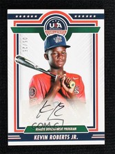 2022 USA Baseball Stars & Stripes Black Ink 5/25 Kevin Roberts Jr Auto 0j81