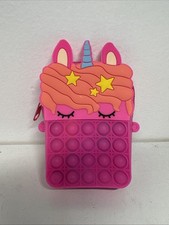 Unicorn Shoulder Bag Bubble Wallet Messenger Silicone Popit Fidget Sensory Toys