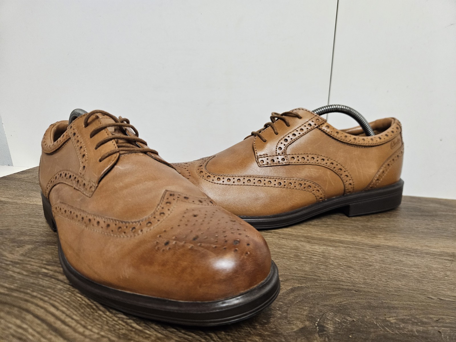 Clarks Gabson Limit Shoe Cushioned Leather Premium Oxford Brogues UK 8 H EU 42 image 5