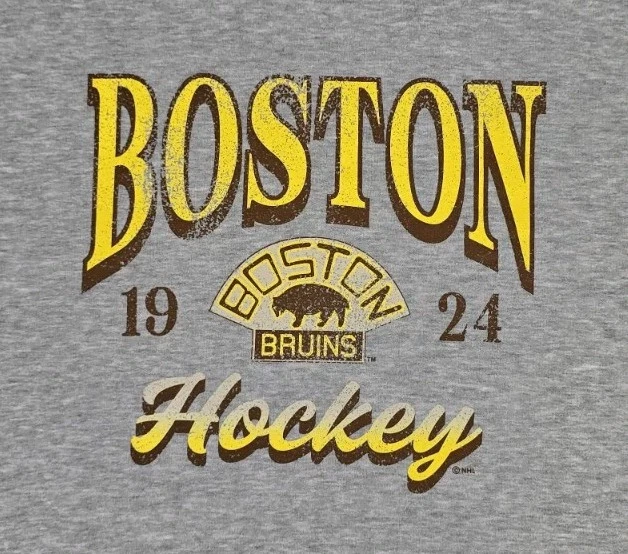 Fanatics BOSTON BRUINS HOCKEY 1924 Throwback Retro Logo Sweatshirt Adult XL NHL - Image 4 of 4