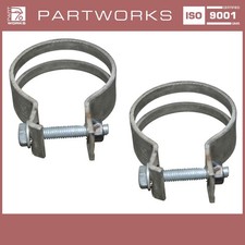 2x Rohrschelle Katalysator für PORSCHE 996 Carrera Auspuffschelle 58.5mm