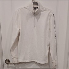 Michael Kors White Men Zip-up Pullover Size M Very Good Condition