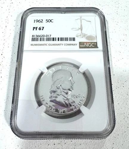 1962 Franklin Silver Half Dollar 50c - NGC PF67