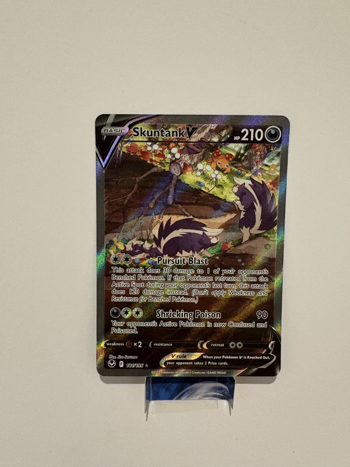 Skuntank V - 181/195 Silver Tempest Alternate Art Pokemon - NM/MINT