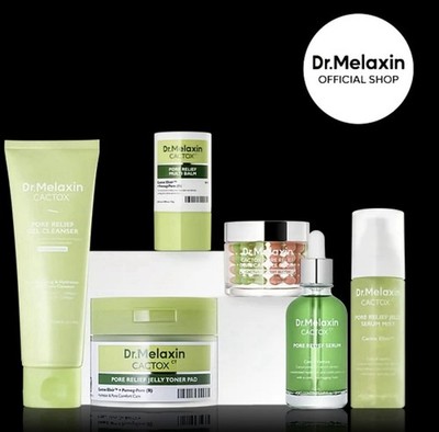 Dr.Melaxin CACTOX Skin Care Set Kit - Cooling Cleanser Toner Serum Cream