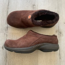 Merrell Women's Size 10 Primo Chill Slide Chocolate Brown Suede Clogs