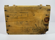 Empty Vintage Detonating Fuzes Explosives Wooden Box Crate Eagle Picher Ind.