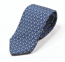 Brooks Brothers Country Club Neck Tie Fishing Print Blue 100 Silk Classic