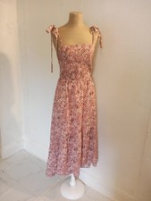 floral midi dress long L
