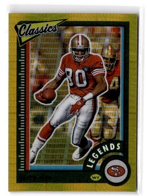 2022 Panini Classics Jerry Rice #108 H2 Premium Timeless Tributes Gold #/99