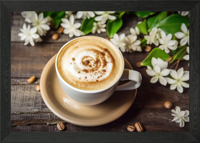 Gerahmtes Wandbild Kaffee Morgen Poster Leinwanddruck Bild