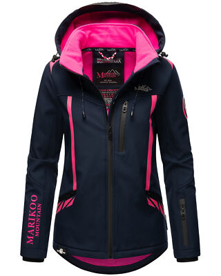 Marikoo Mountain Damen Softshell Jacke Outdoor Frühling wasserabweisend B928 NEU