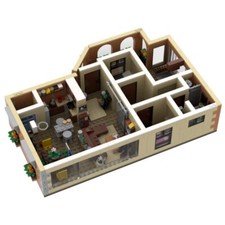 ZITIANYOUBUILD 3rd Part of Apartment Floors 900 Pieces Construction Toys
