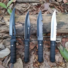 Camping climbing portable stainless steel blade tactical survival defense knife