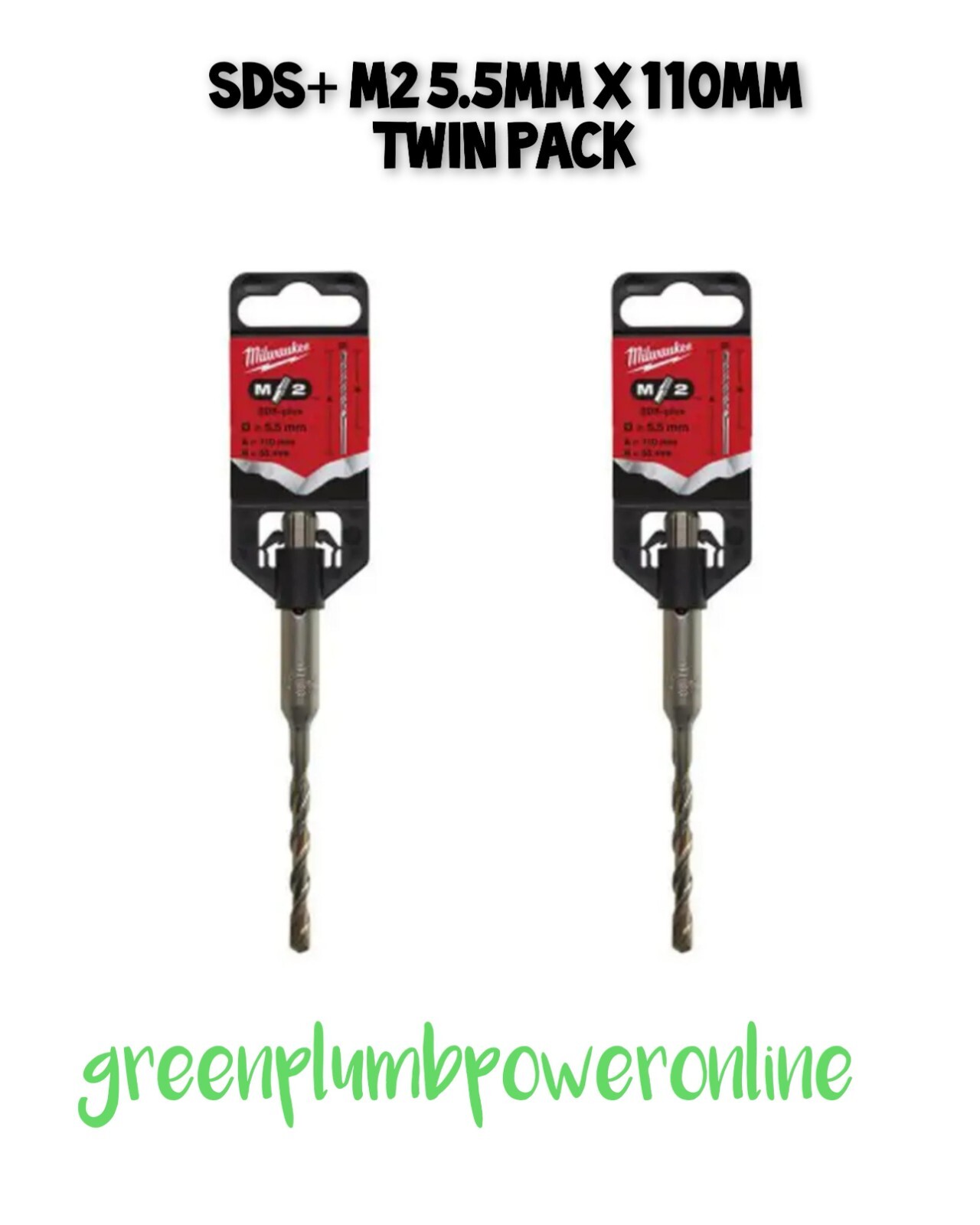 Milwaukee 4932339499 5.5mm x 110mm M2 2-Cut SDS+ Drill Bit