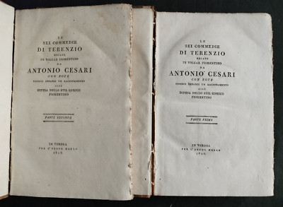 LE SEI COMMEDIE DI TERENZIO (Terenzio Afro Publio) l'Erede Merlo 1816