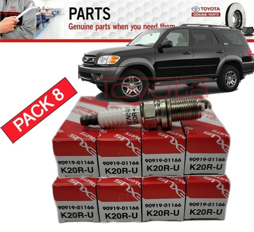 2001-2004 TOYOTA SEQUOIA TUNDRA V8 SPARK PLUG K20R-U 90919-01166 SET 8