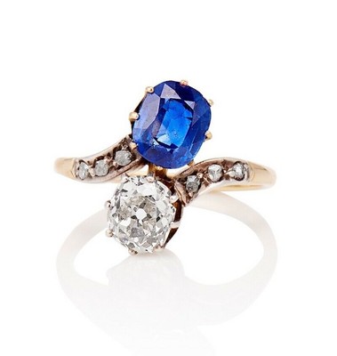 Antique 18k Edwardian Sapphire And Diamond Toi Et Moi Ring Ebay Antique 18k Edwardian Sapphire And Diamond Toi Et Moi Ring Ebay