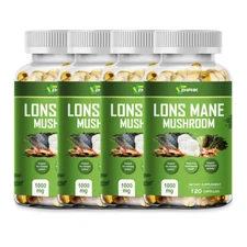 Mushroom Extract Complex Capsules Lions Mane Chaga Reishi Focus Memory Immunity