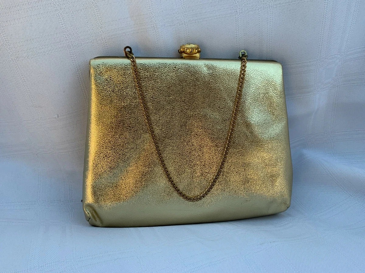 Vintage 1920s Brown Clutch Purse, Leather & Suede, Made in France, small  Art Deco