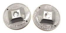 Hubbell Bell Outdoor 5193-0 Round Cluster Cover, Gray, One Outlet 1/2", Lot of 2