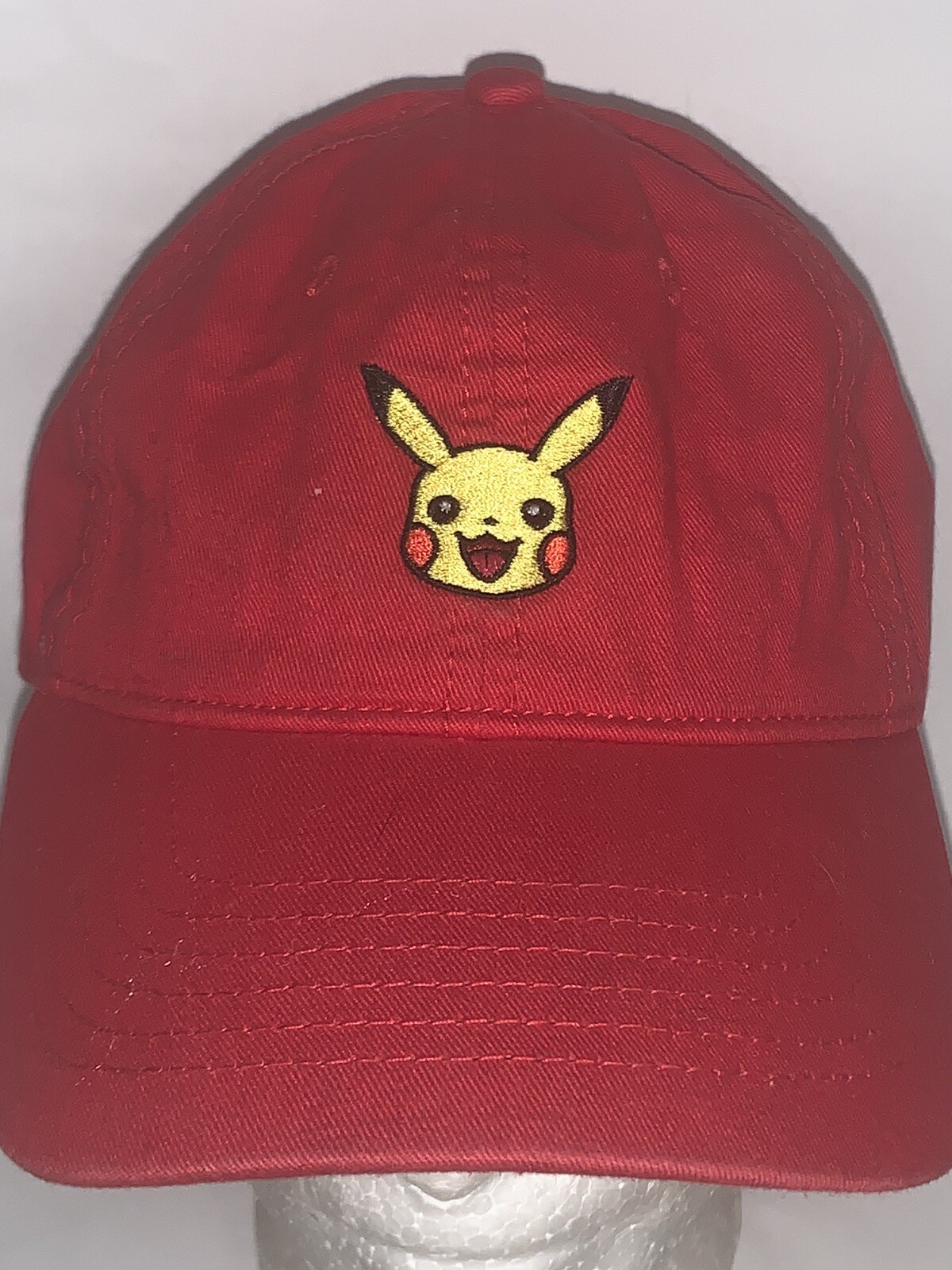 PICKACHU HAT CAP ADJUSTABLE STRAPBACK LEATHER RED… - image 1