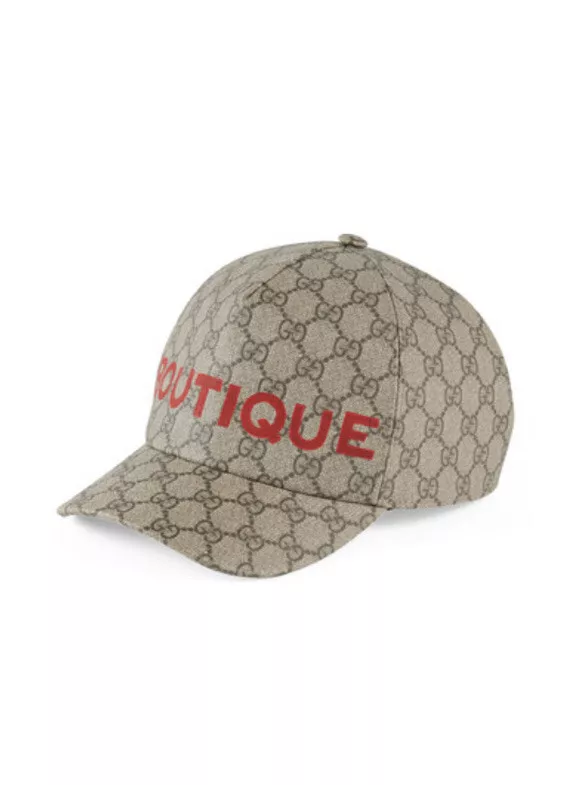 NEW 100% Authentic GUCCI Boutique Logo Print Baseball Cap Hat Size M
