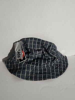 LIDS Unisex (L/XL) Grey and White Squares/Khaki Reversible Bucket Hat Cap